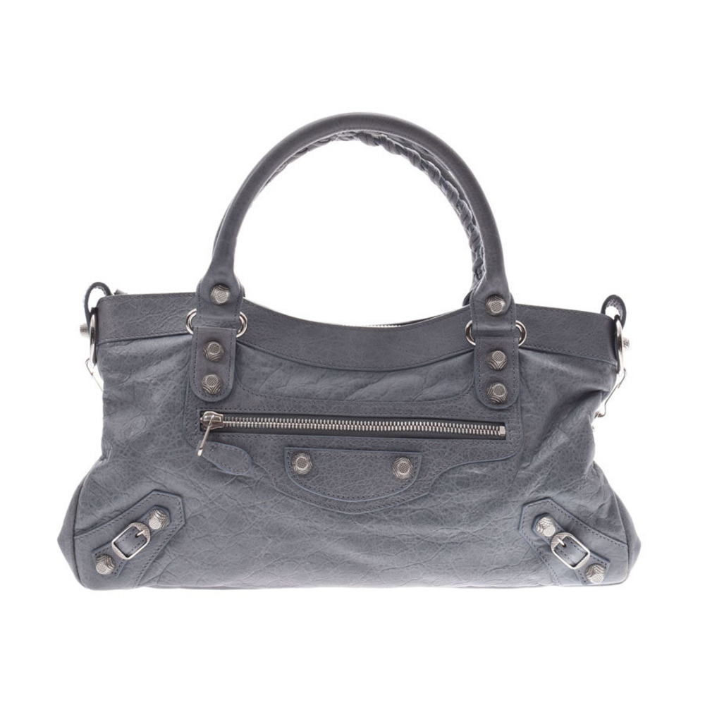 Balenciaga Giant First Blue Leather Bag